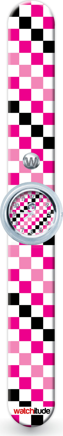 Pink Checkers - Watchitude Slap Watch