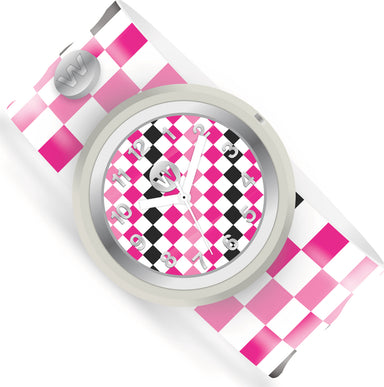 Pink Checkers - Watchitude Slap Watch