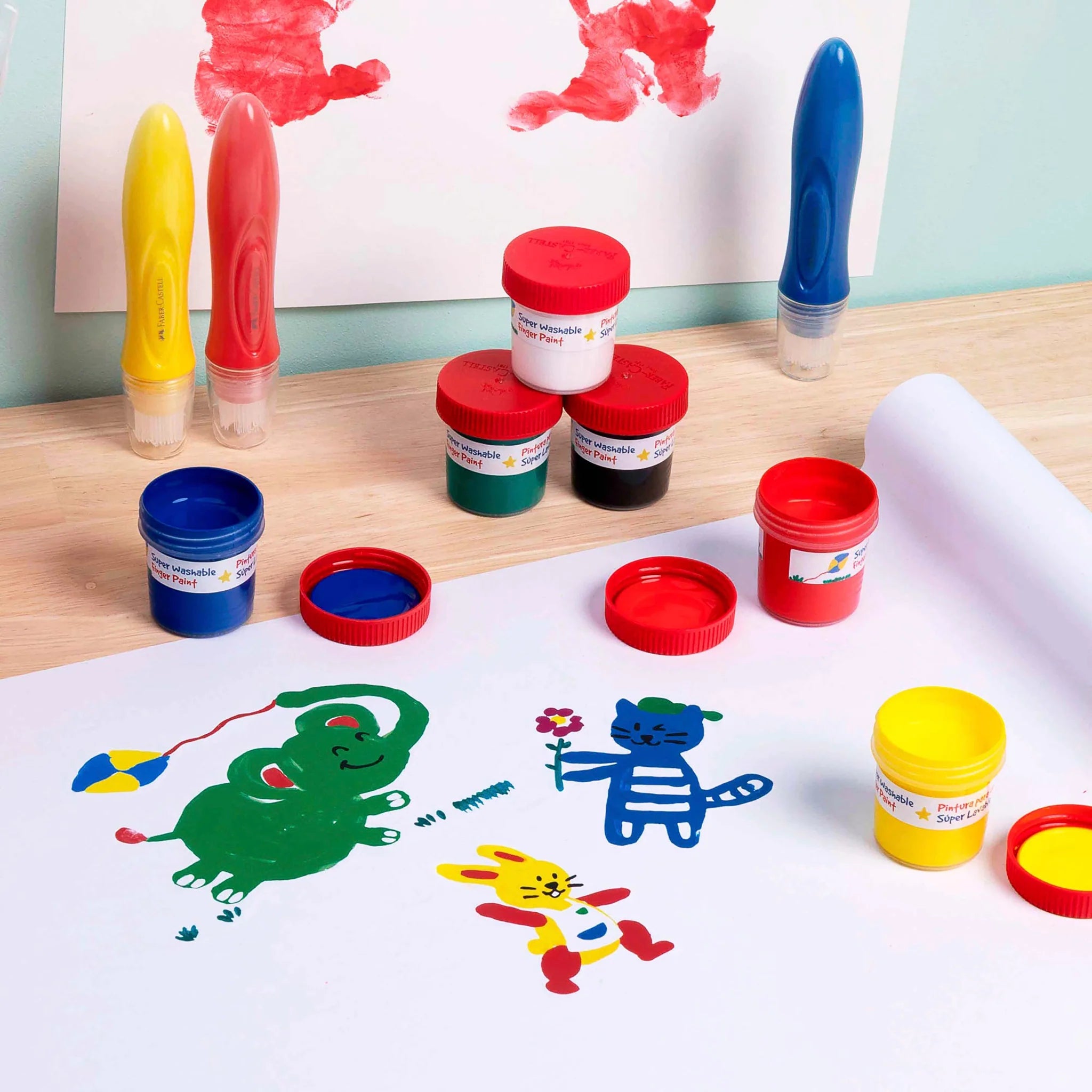Little Creatives 6Ct Washable Finger Paints