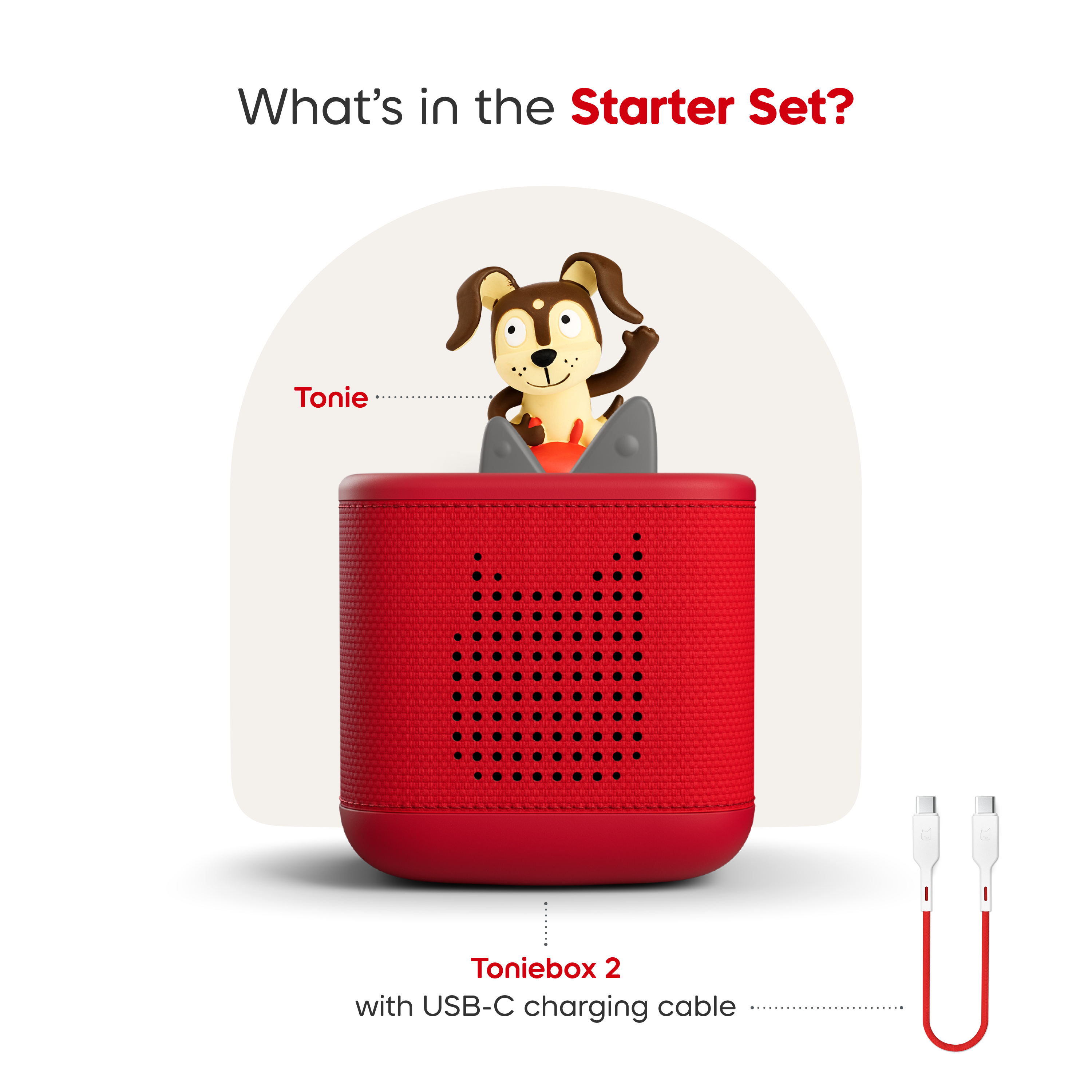 Playtime Puppy Toniebox 2 Starter Set - Sunset Red