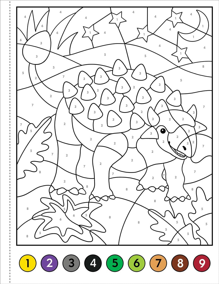 My First Color-by-Number! Dinosaurs