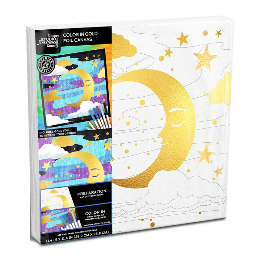 Color in Gold Foil Canvas Kit