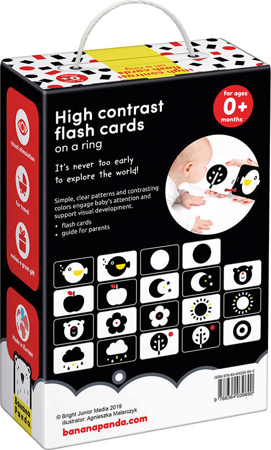 High Contrast Flash Cards on a Ring 0 Months+