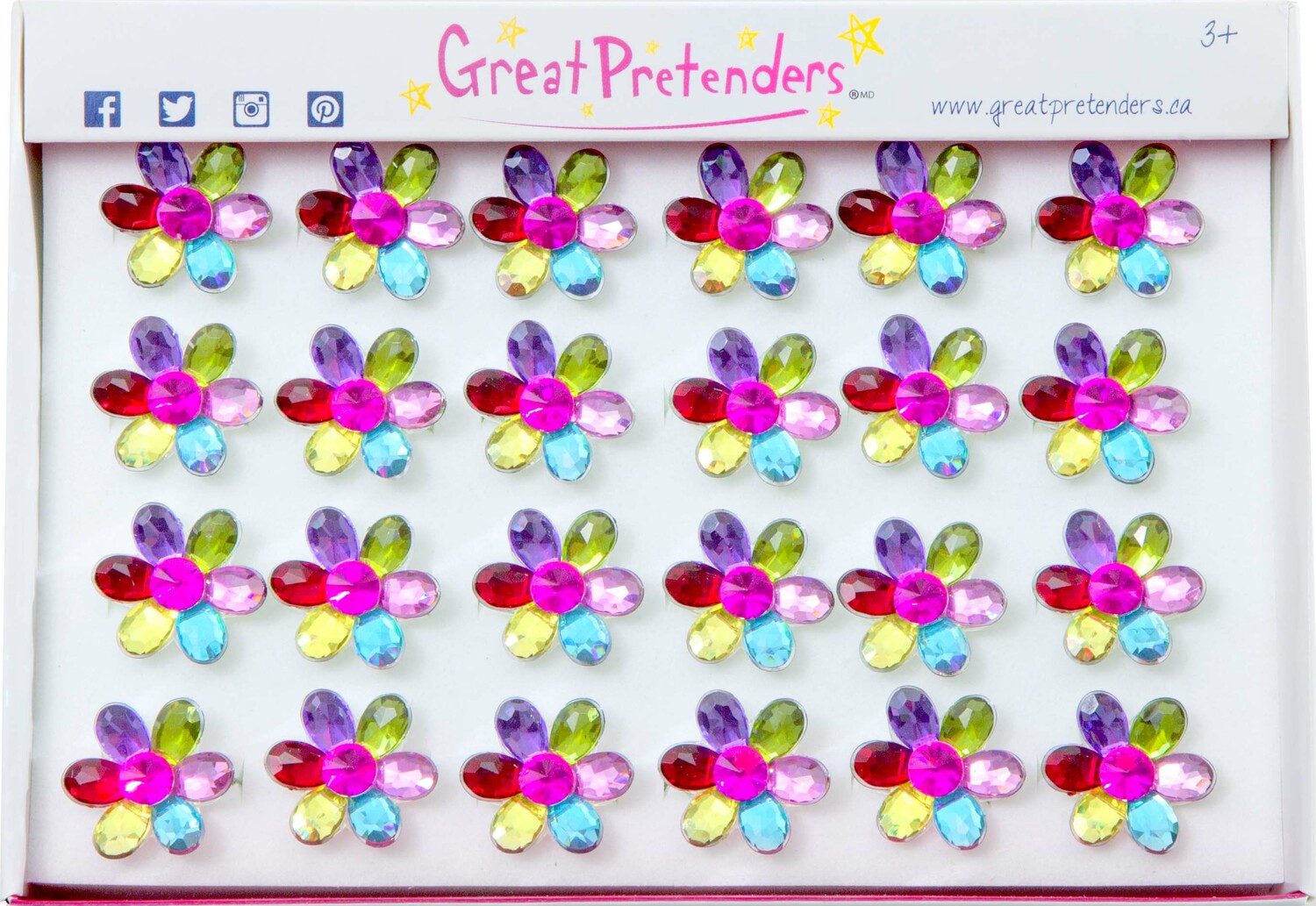 Flower Gem Rings  (assorted)