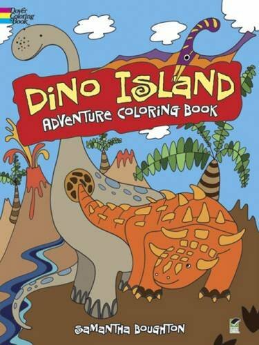 Dino Island Adventure Coloring Book