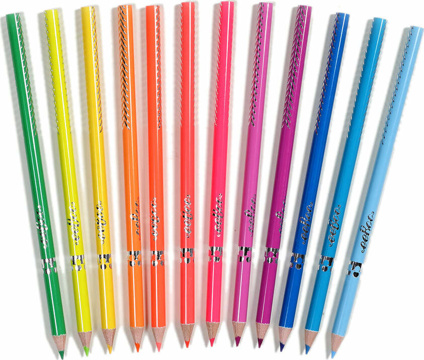 Positivity 12 Fluorescent Color Pencils