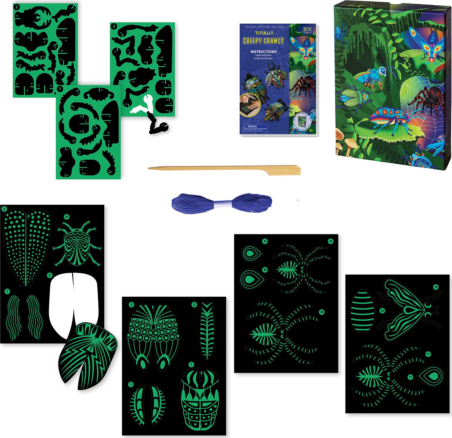 Totally Creepy Crawly 3D Scratch Art Set
