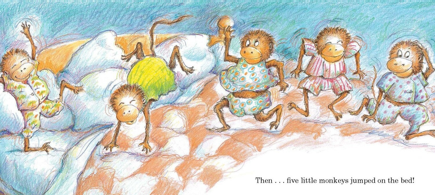 Five Little Monkeys Jumping on the Bed Padded Board Book