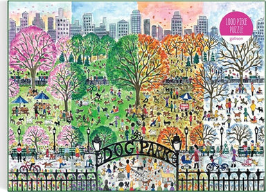 Michael Storrings Dog Park in Four Seasons 1000 Piece Puzzle