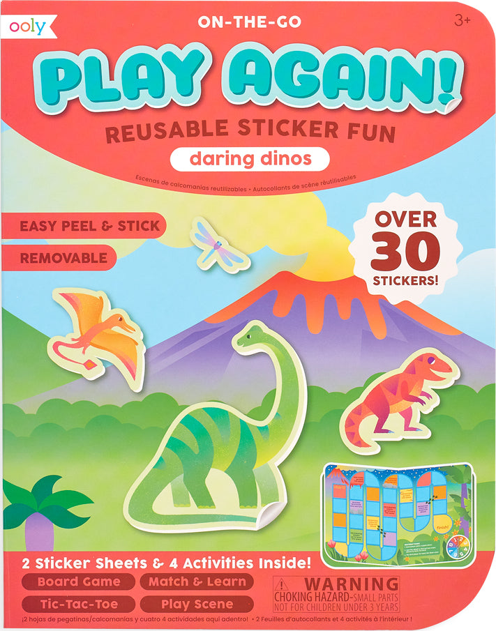 Play Again Reusable Stickers Daring Dinos