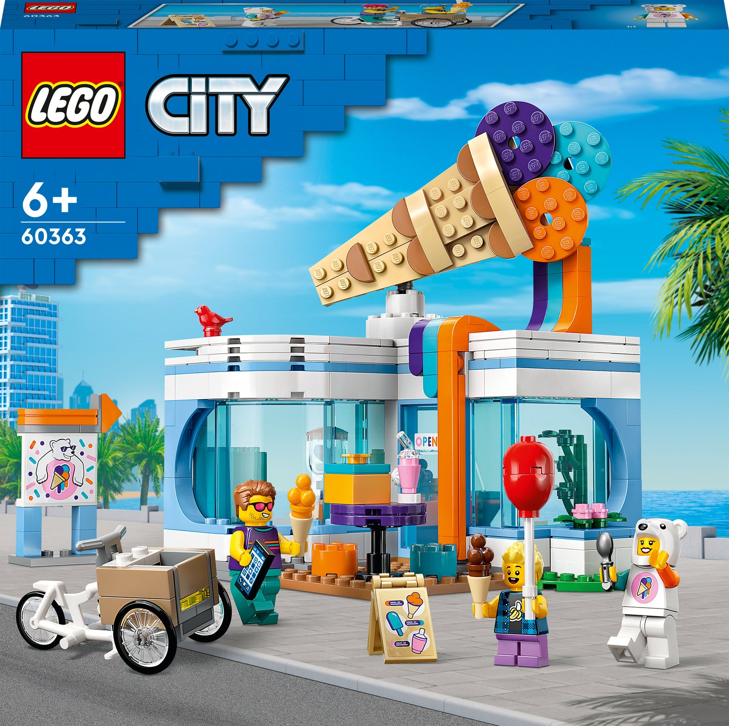 LEGO City Ice-Cream Shop Set with Toy Bike