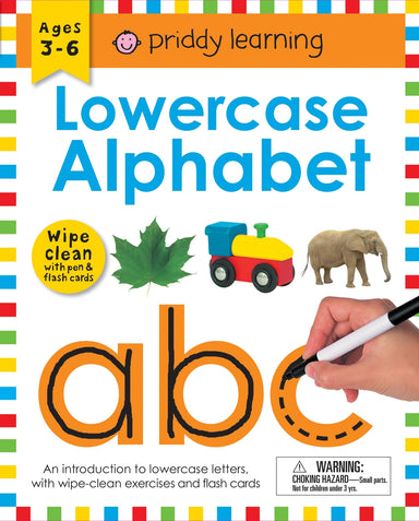 Wipe Clean Workbook: Lowercase Alphabet (enclosed spiral binding): Ages 3-6; with pen & flash cards