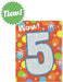 Age 5 Foil Gift Enclosure Card