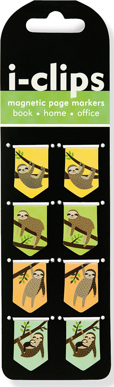 Sloths I-Clips Magnetic Page Markers