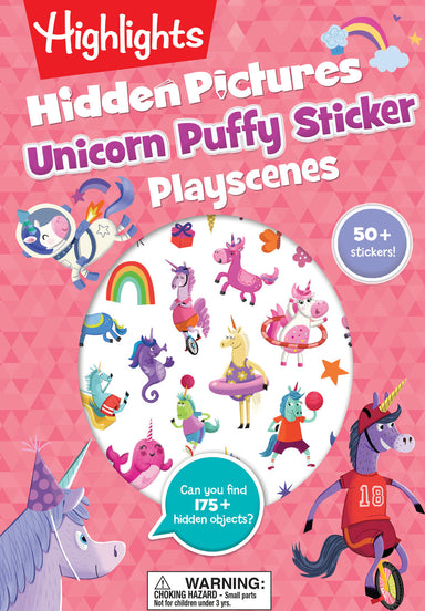 Unicorn Hidden Pictures Puffy Sticker Playscenes