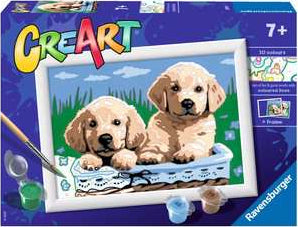 Ravensburger Cute Puppies CreArt Color by Numbers Kit