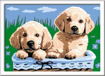 Ravensburger Cute Puppies CreArt Color by Numbers Kit