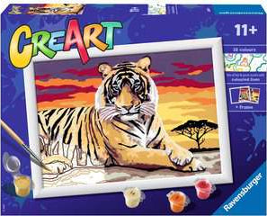 Ravensburger CreArt Majestic Tiger Color by numbers kit