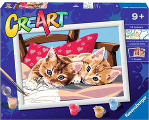 Ravensburger CreArt Two Cuddly Cats Color by Numbers Kit