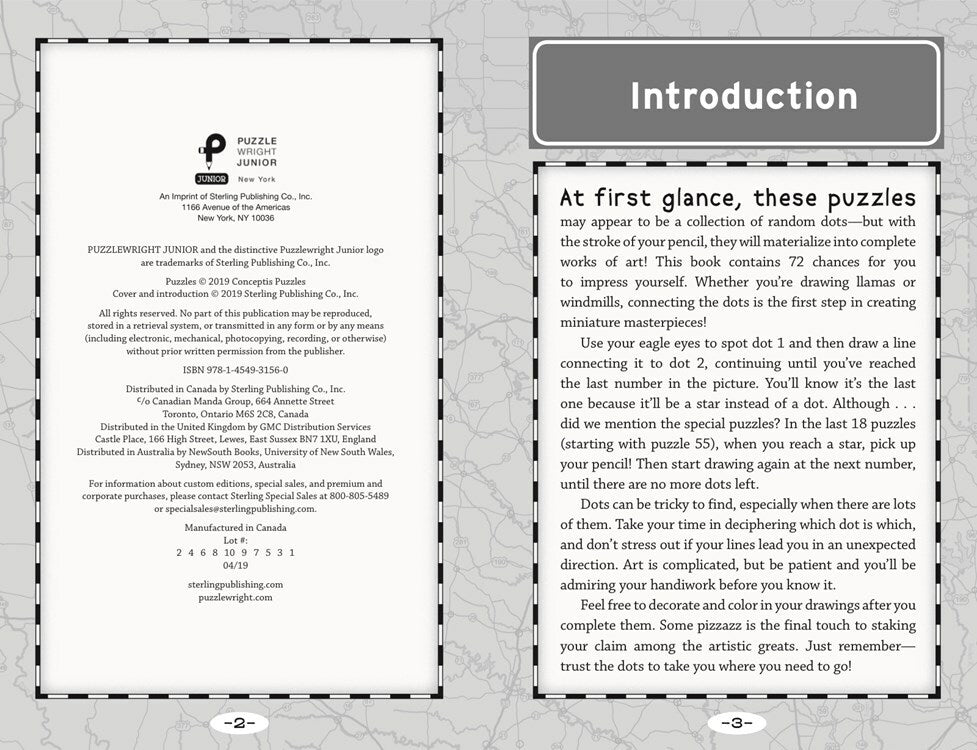 Dot-to-Dot Puzzles for a Road Trip