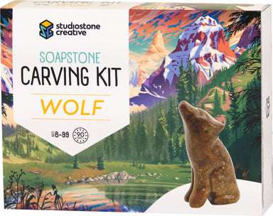 wolf soap stone carving kit