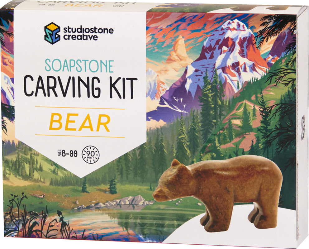 bear soap stone carving kit