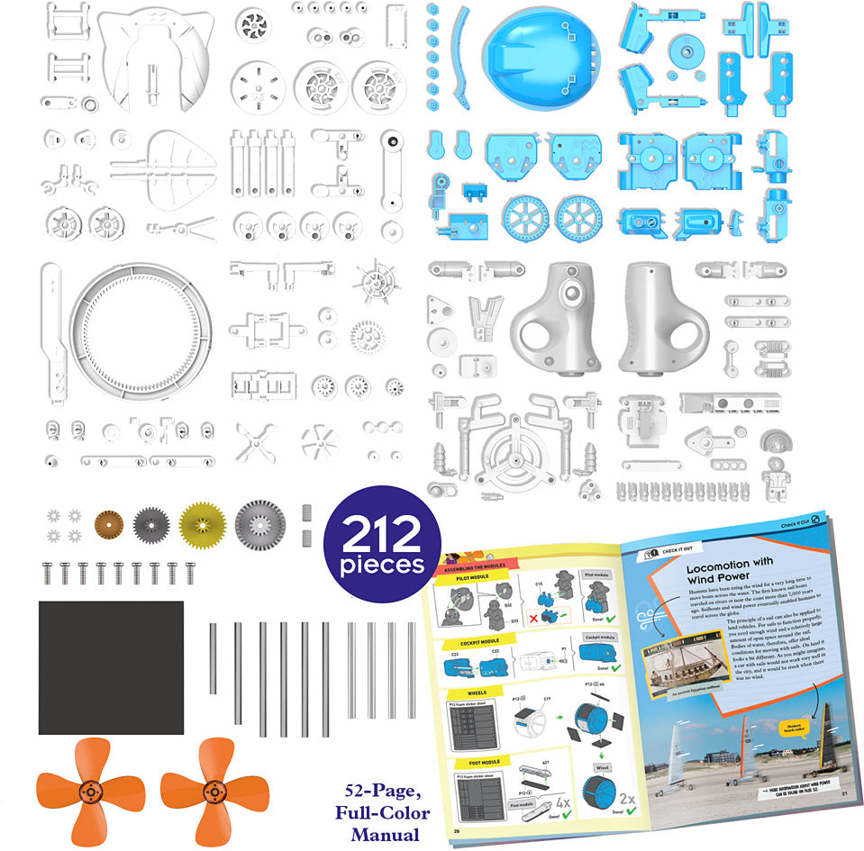 WindBots: 6-in-1 Wind-Powered Machine Kit