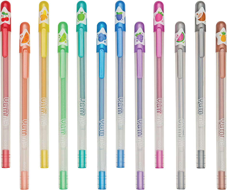 Yummy Yummy Scented Glitter Gel Pens - Set of 12