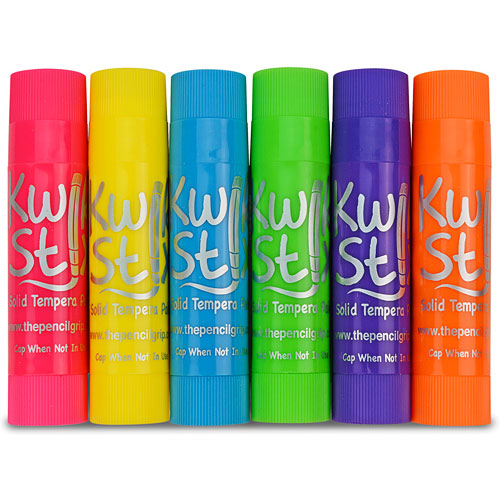 Kwik Stix Tempera Paint Sticks - 6 Neon Colors