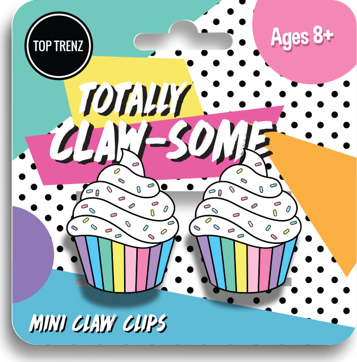 Mini Cupcake Claw Clips