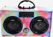 Bluetooth FM Radio W LED Speakers TYE DYE Boombox