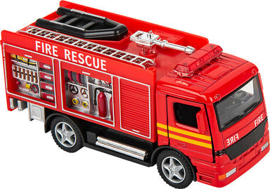 5" Die-cast Pull Back Fire Engine Rescue 12/ Display