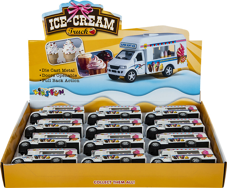 5" Die-cast Pull Back Ice Cream Truck