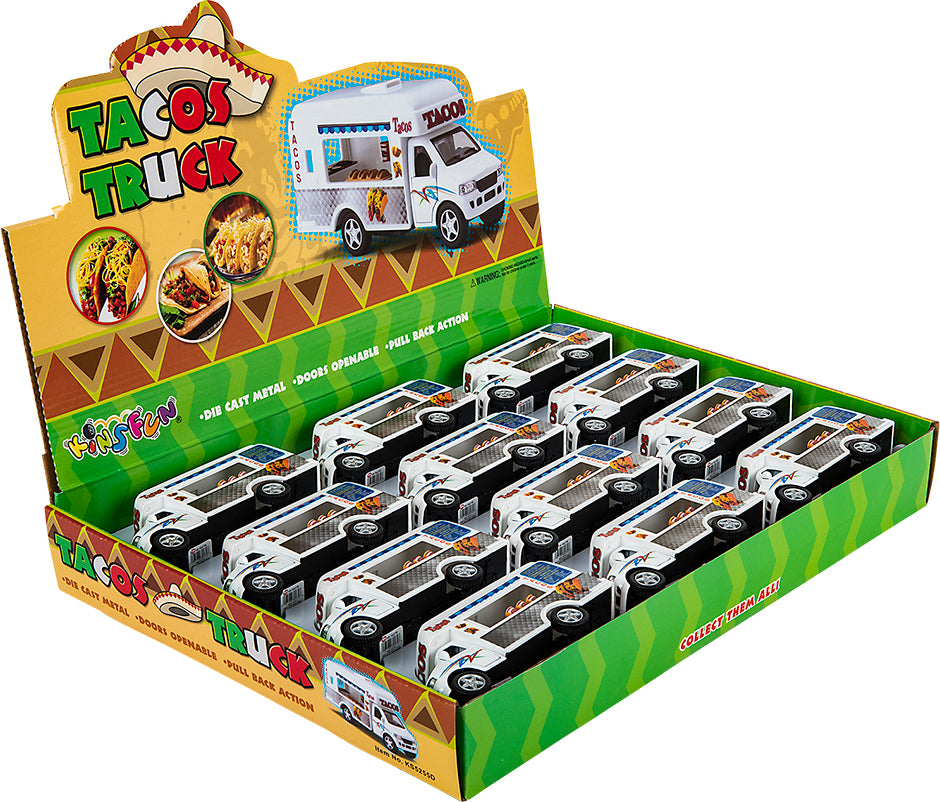 5" Die-cast Pull Back Taco Truck