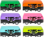 5" Diecast Neon Vw Bus